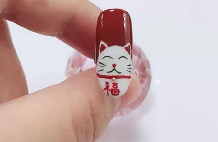 南寧美甲學校：招財又招福的“招財貓美甲”教程