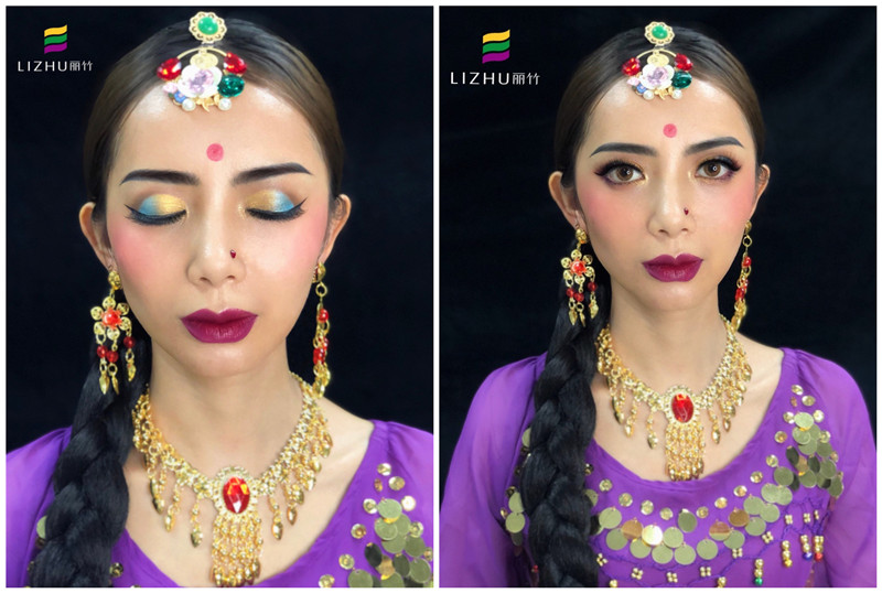 廣西化妝學校：妖嬈典雅印度妝容