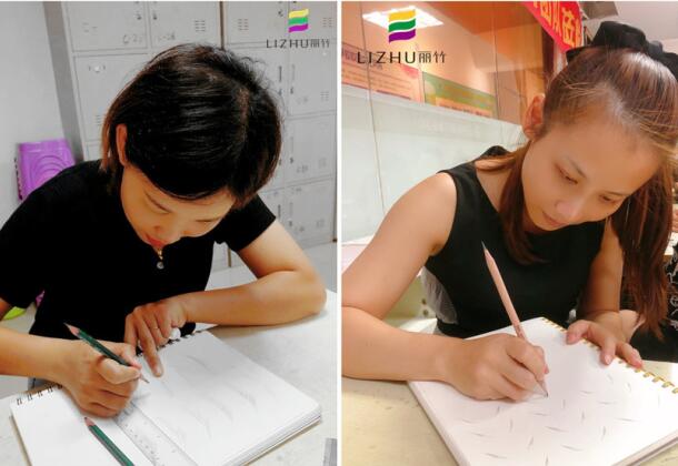 廣西紋繡學(xué)校課堂實(shí)況分享：紙上畫(huà)眉