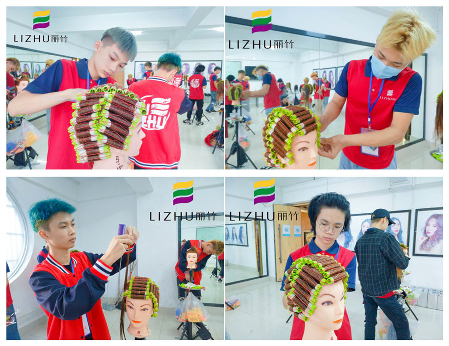 看學員練習，知曉?廣西哪家美發(fā)培訓學校比較好