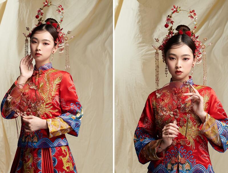 中式秀禾新娘，展示廣西彩妝培訓(xùn)學(xué)校實(shí)力