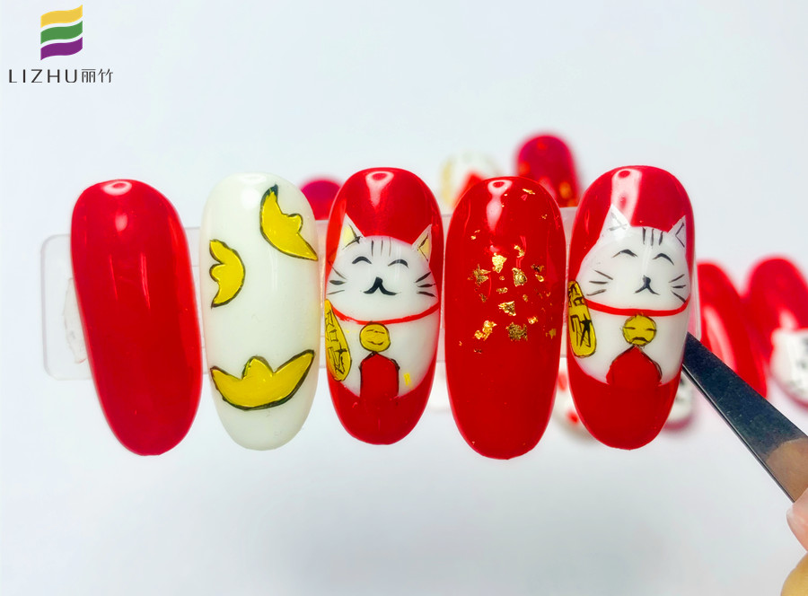 新年美甲，南寧專業(yè)美甲學(xué)校作品