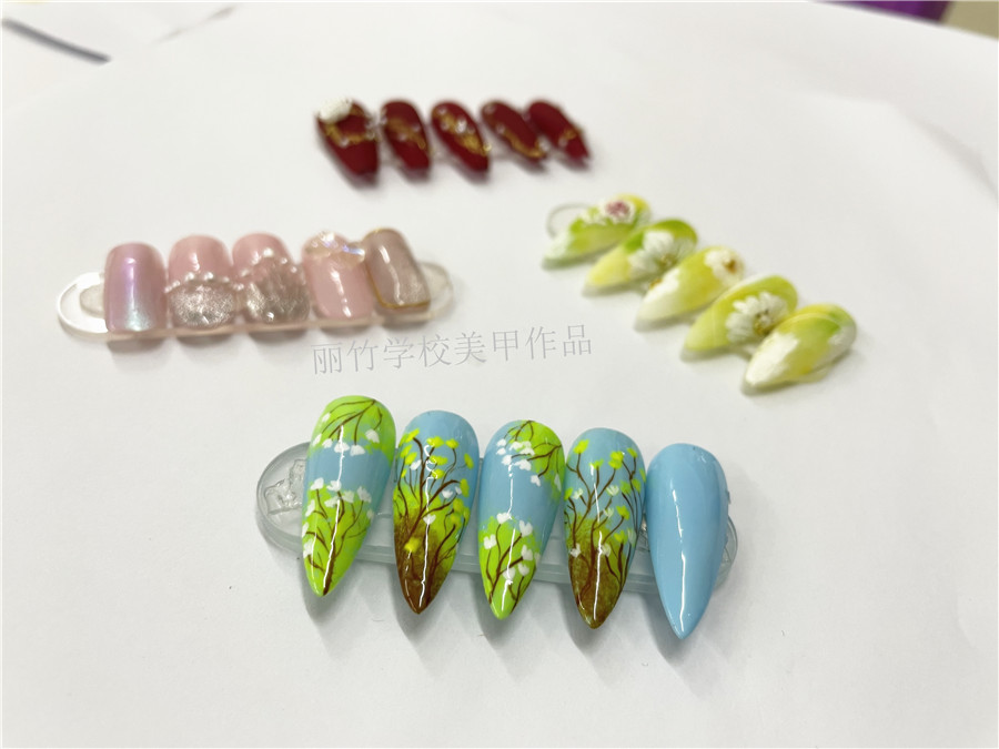 夏日美甲圖片顯白氣質(zhì)2022，南寧美甲培訓(xùn)專業(yè)作品