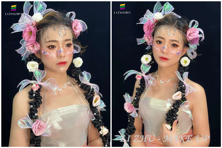 哈尼甜心風(fēng)造型，南寧創(chuàng)意彩妝學(xué)校作品