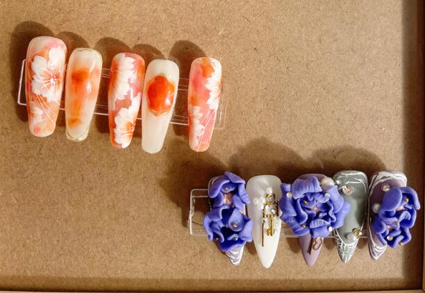 零基礎(chǔ)可以學(xué)美甲嗎？來看廣西美甲基礎(chǔ)班彩繪美甲作品