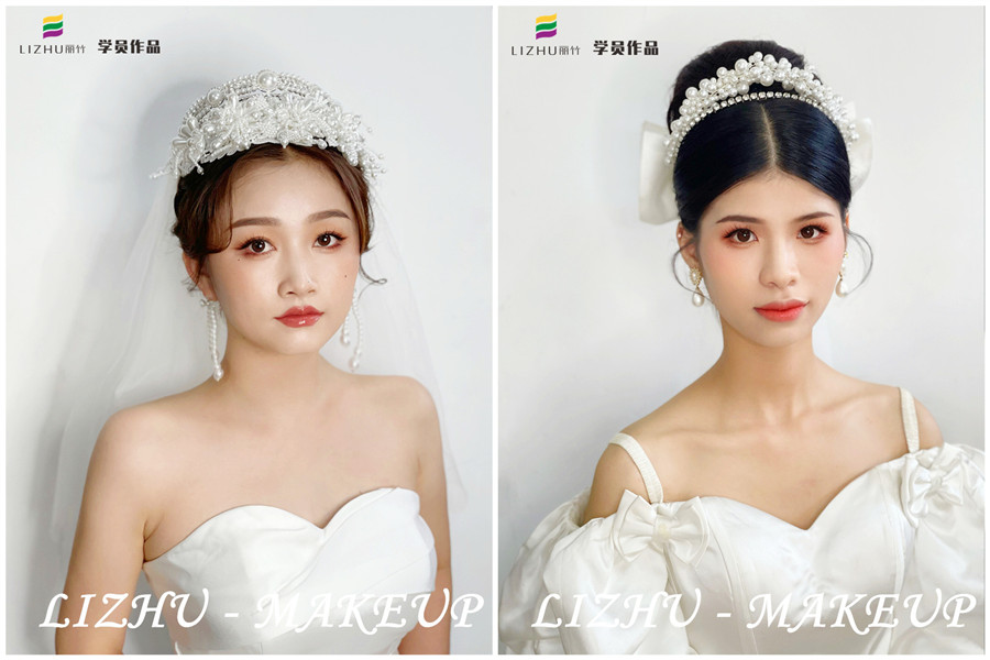 時尚新娘系列圖片，廣西南寧化妝學校新娘妝作品