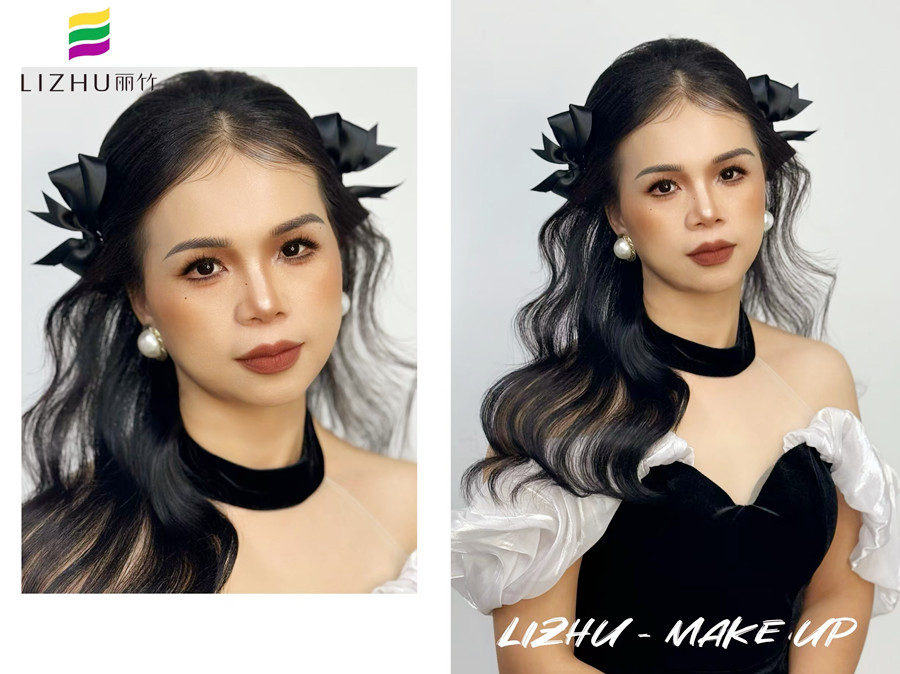 甜美輕泰造型，廣西造型寫(xiě)真化妝課程作品