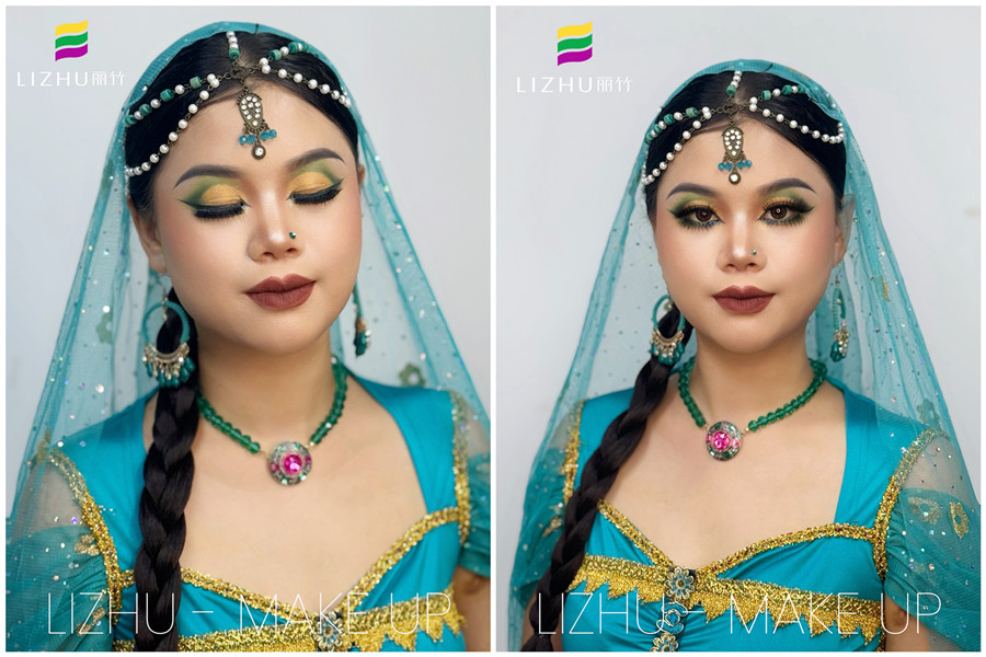 印度舞臺(tái)妝， 0基礎(chǔ)學(xué)彩妝造型