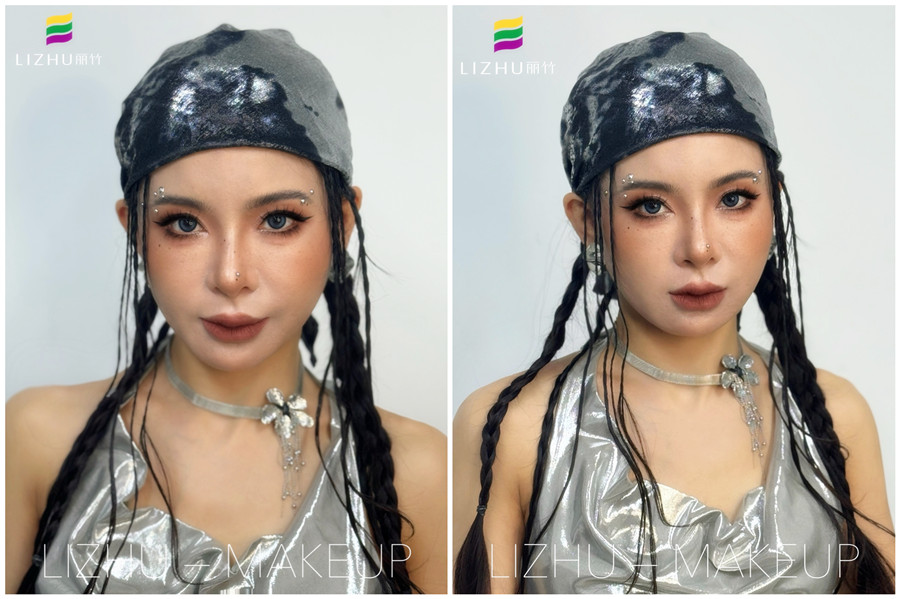 亞裔純野妝，南寧學(xué)化妝高彩培訓(xùn)作品